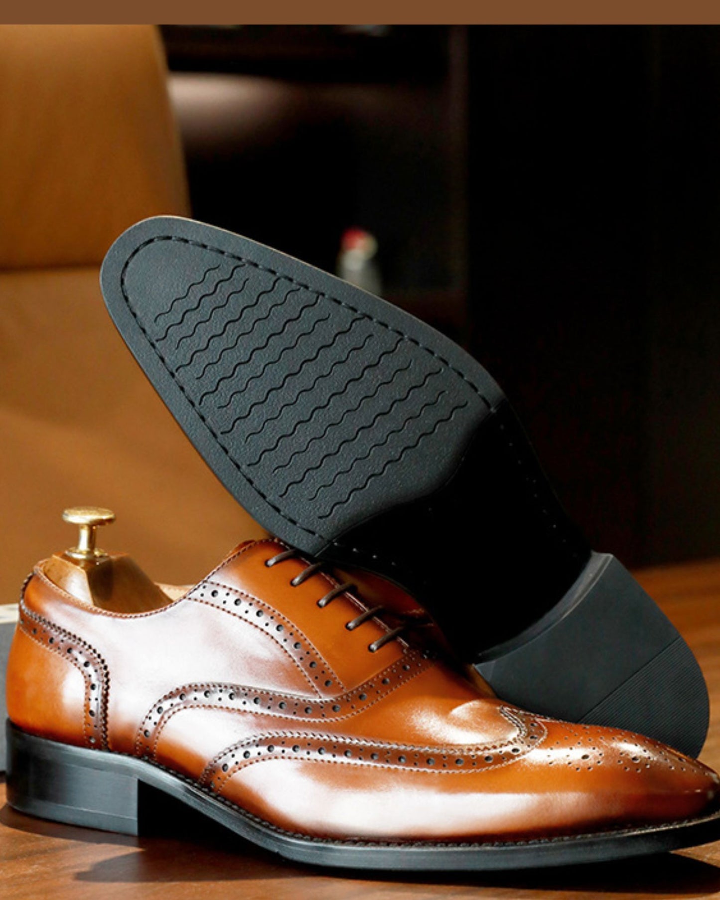 Luciano - Chaussures de ville en cuir avec bout poitu