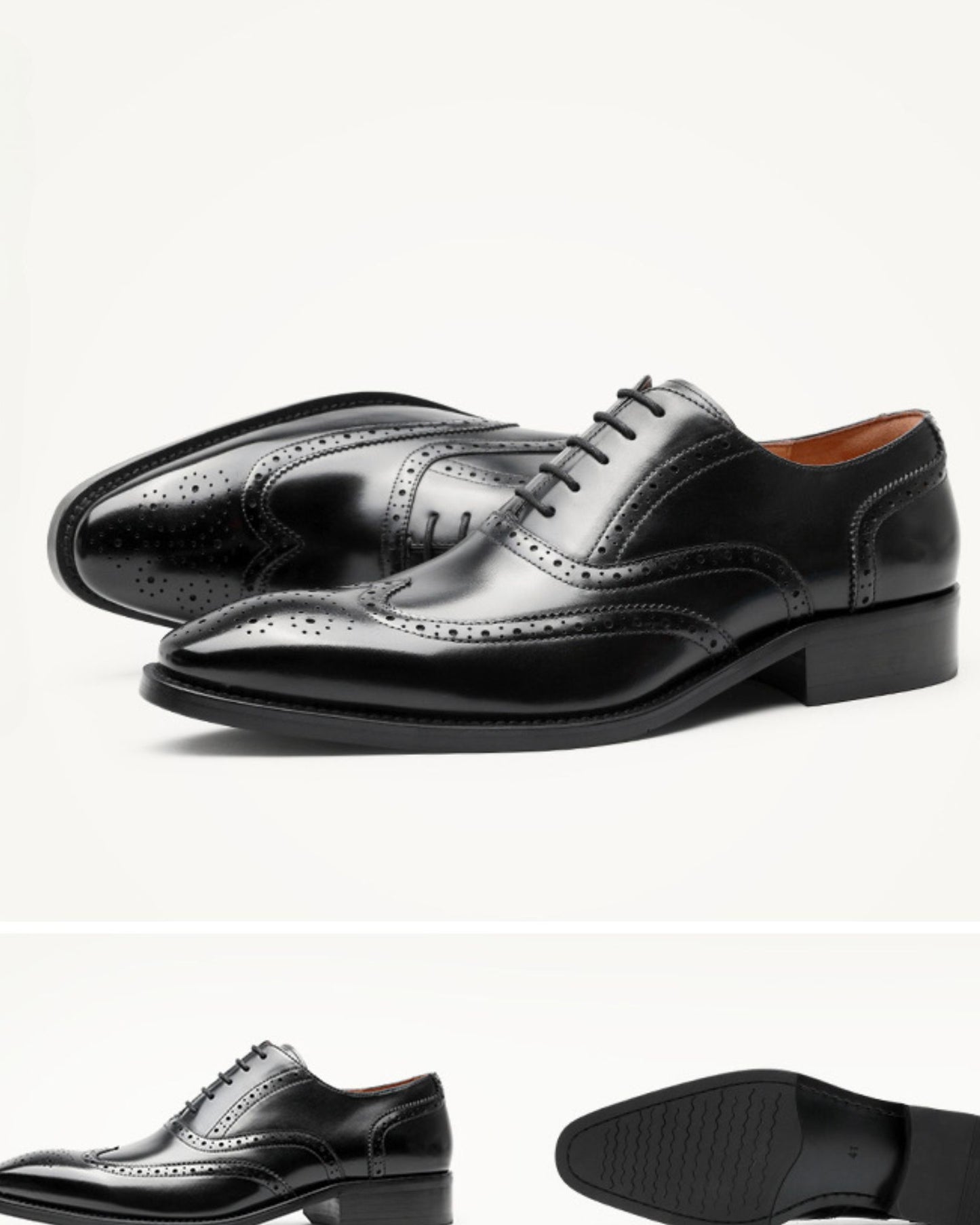Luciano - Chaussures de ville en cuir avec bout poitu