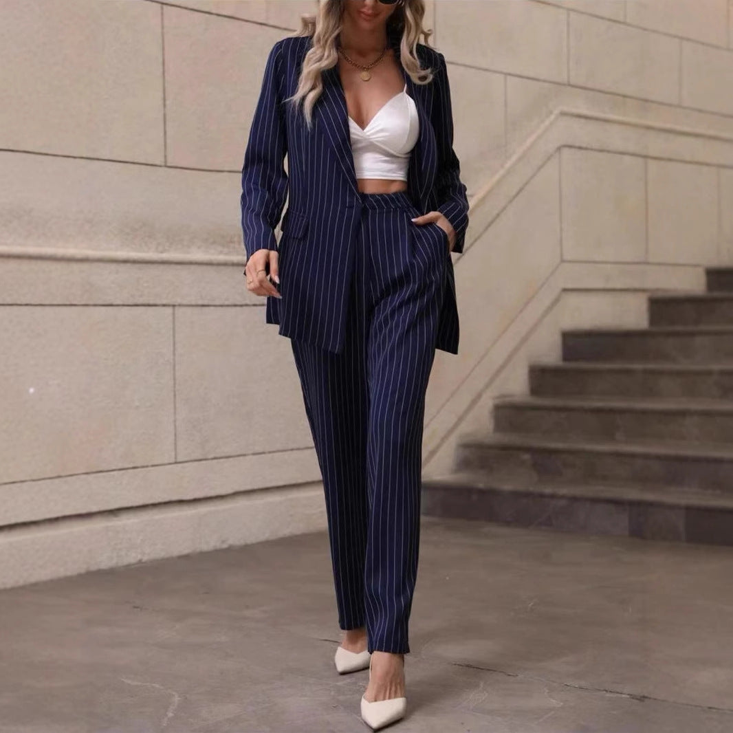 NOBRAY - Ensemble tailleur à rayure