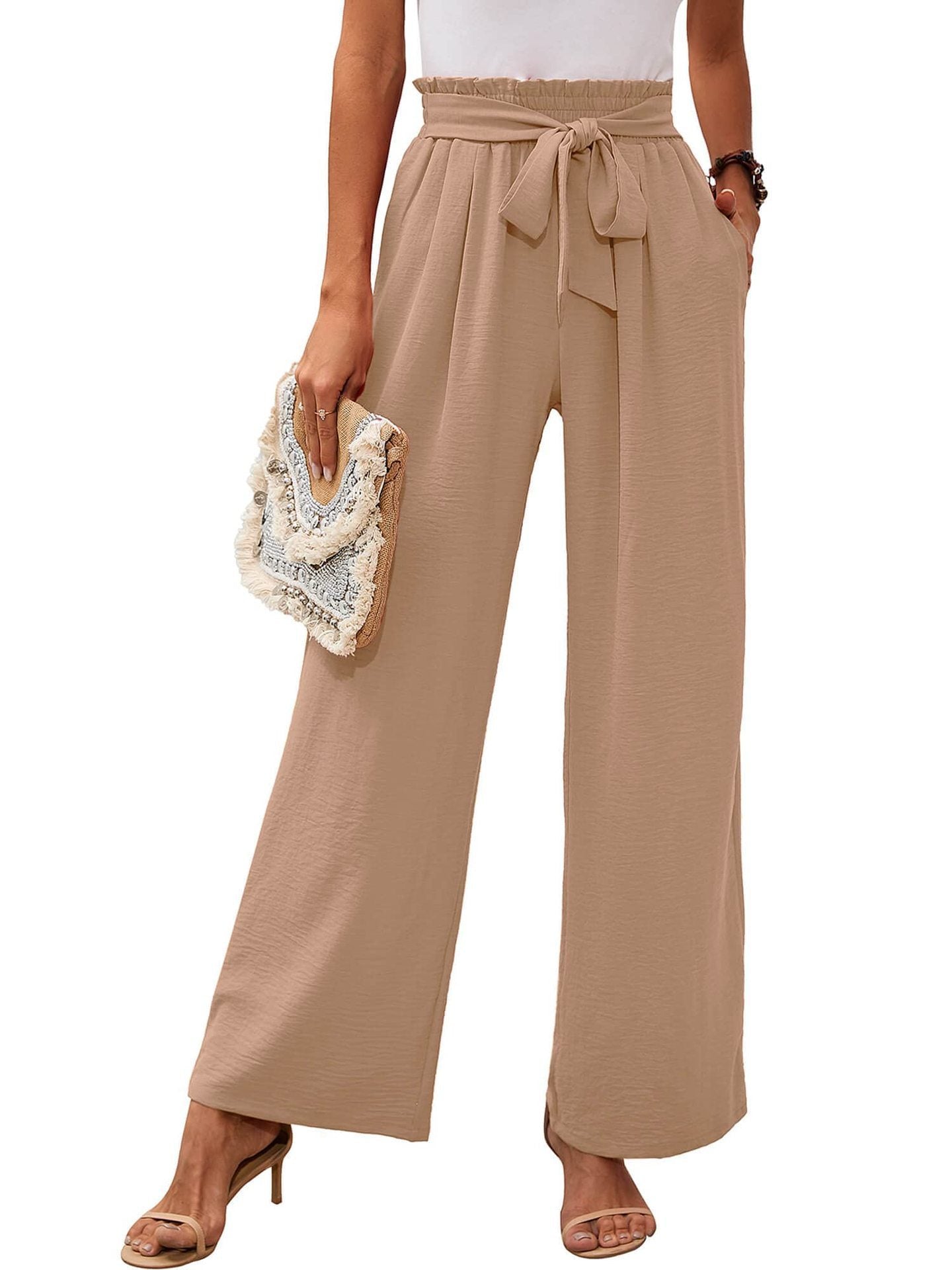 Nœud Moderne - Pantalon large avec noeud