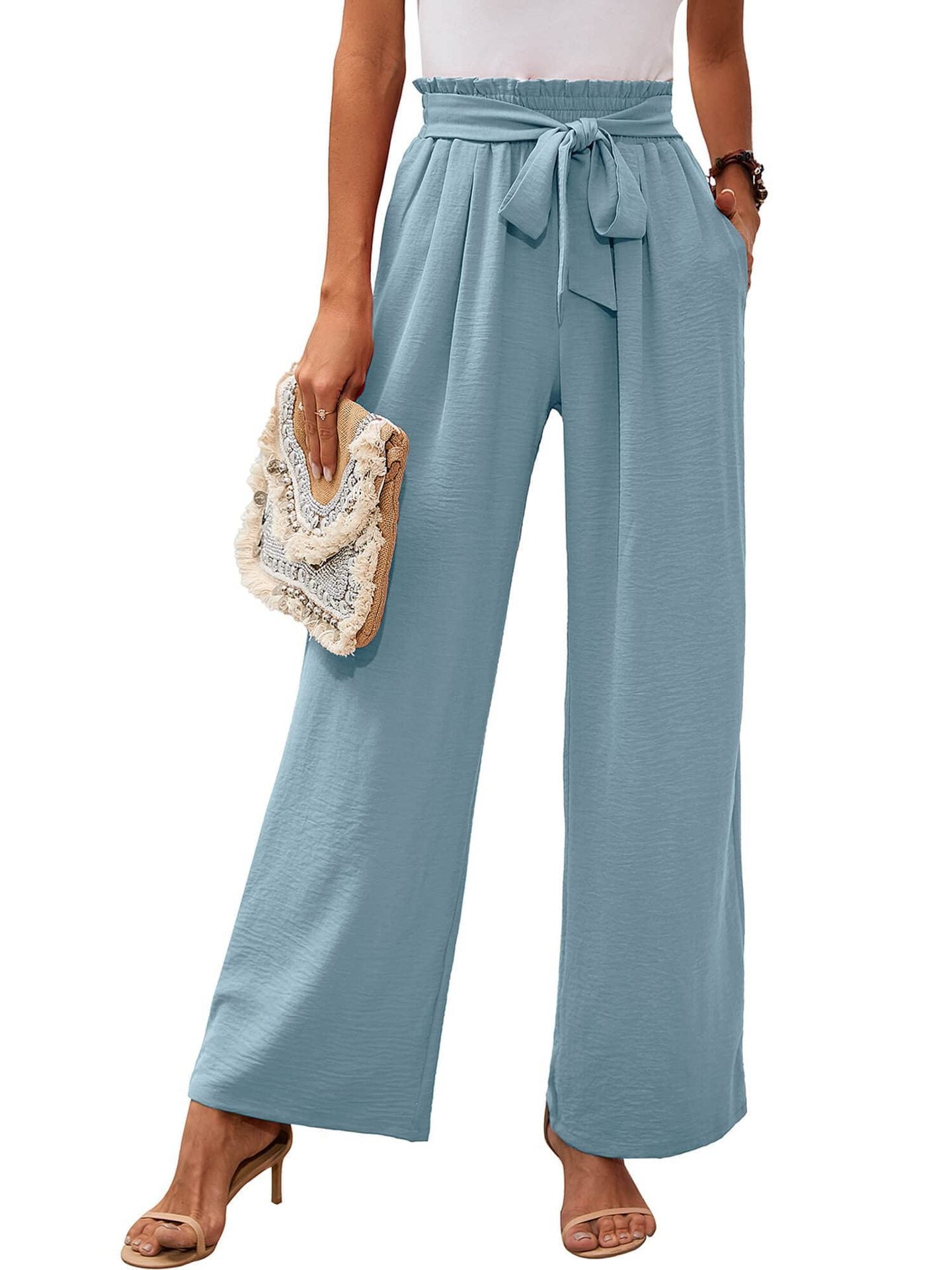 Nœud Moderne - Pantalon large avec noeud
