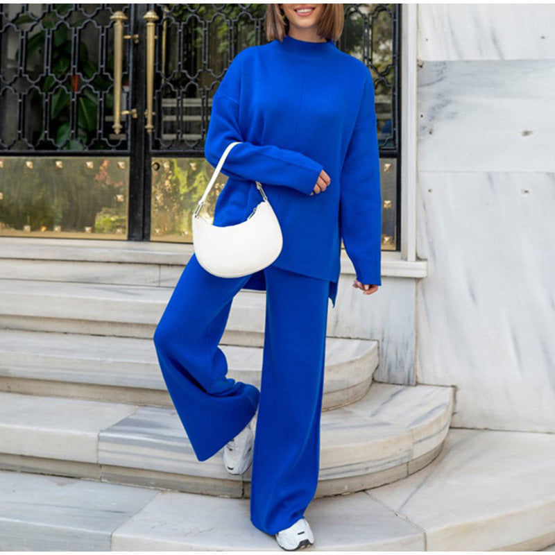 SERELLA ensemble pull col roulé en maille effet cachemire