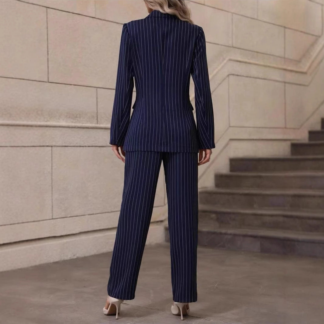 NOBRAY - Ensemble tailleur à rayure