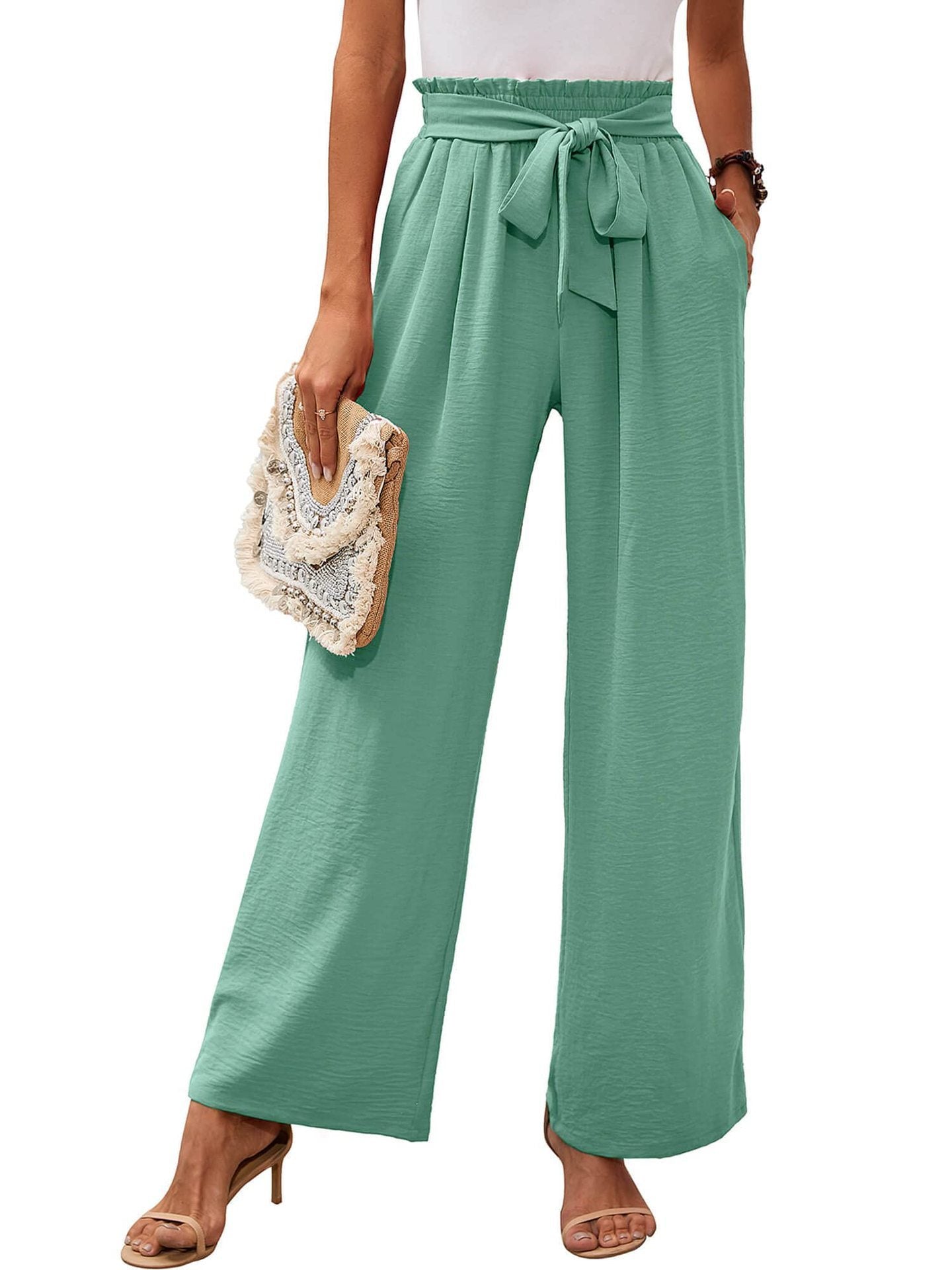 Nœud Moderne - Pantalon large avec noeud