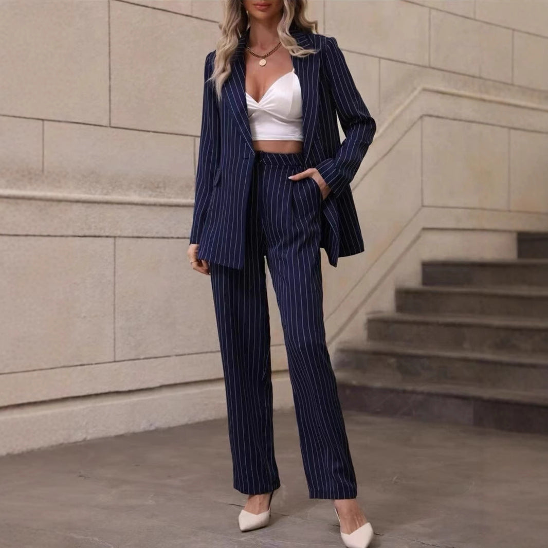 NOBRAY - Ensemble tailleur à rayure