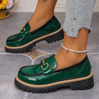 Chunkyfy - Mocassins vernis à semelle crantée