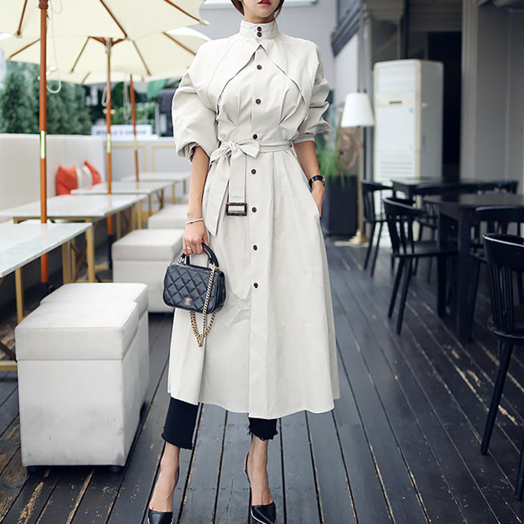 Muse - Robe Trench Midi à manches ballon