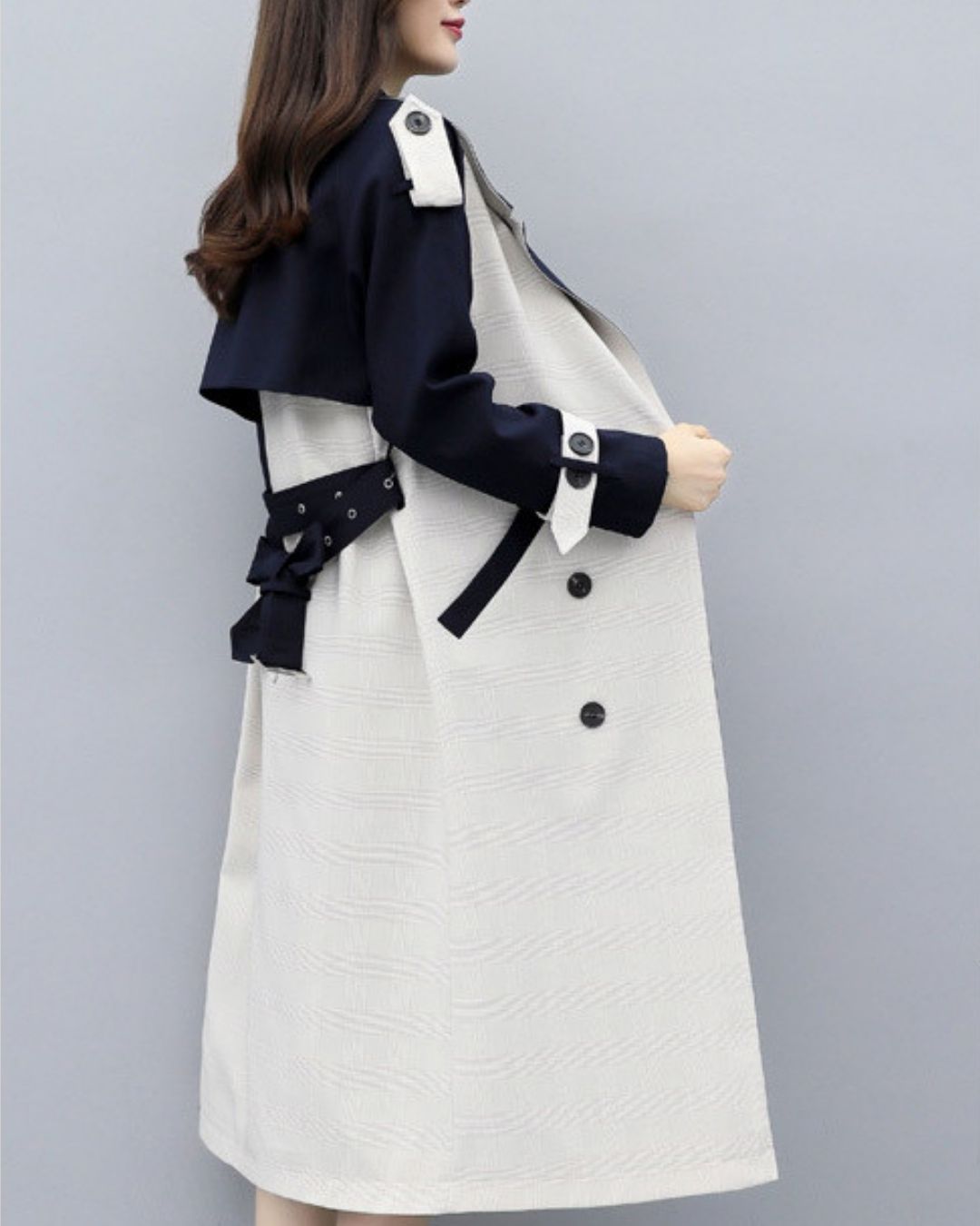 Aurélia - Trench long bicolore