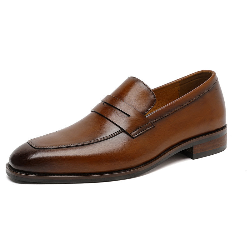 Fortin Mocassin penny loafer patiné cognac