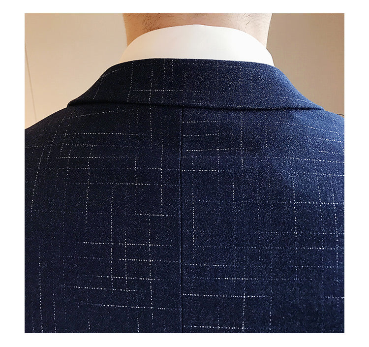 Régent Costume 3 pièces avec motifs micro-rayures texturé