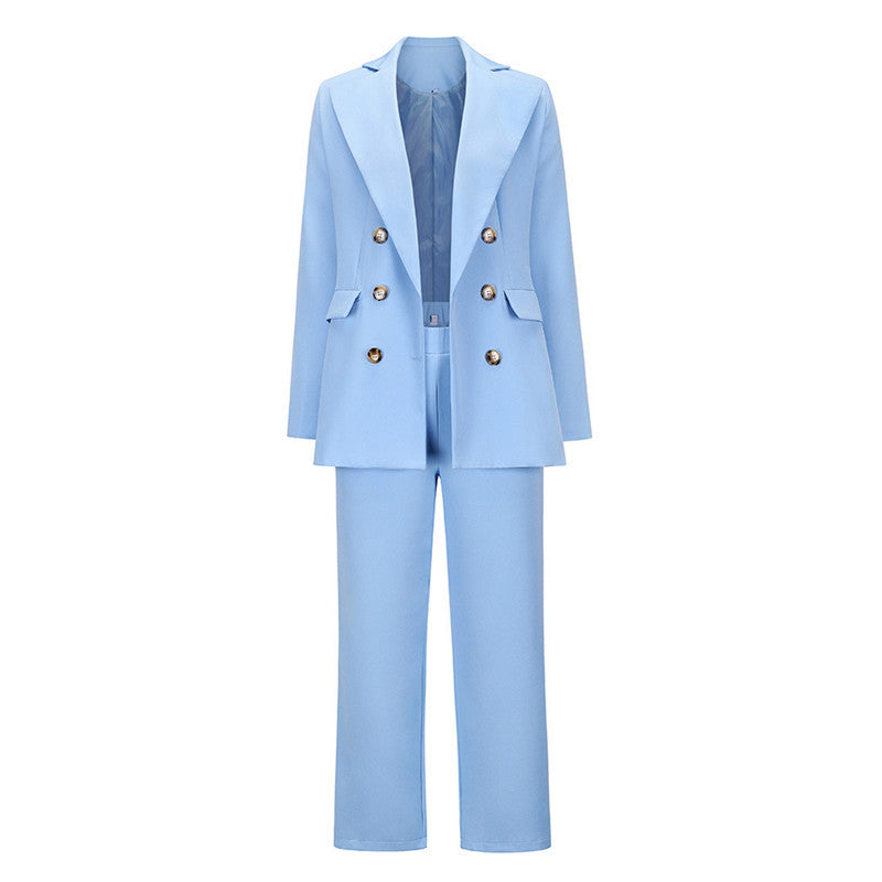 Ivory - Tailleur-pantalon minimaliste aux lignes épurées