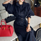Muse - Robe Trench Midi à manches ballon