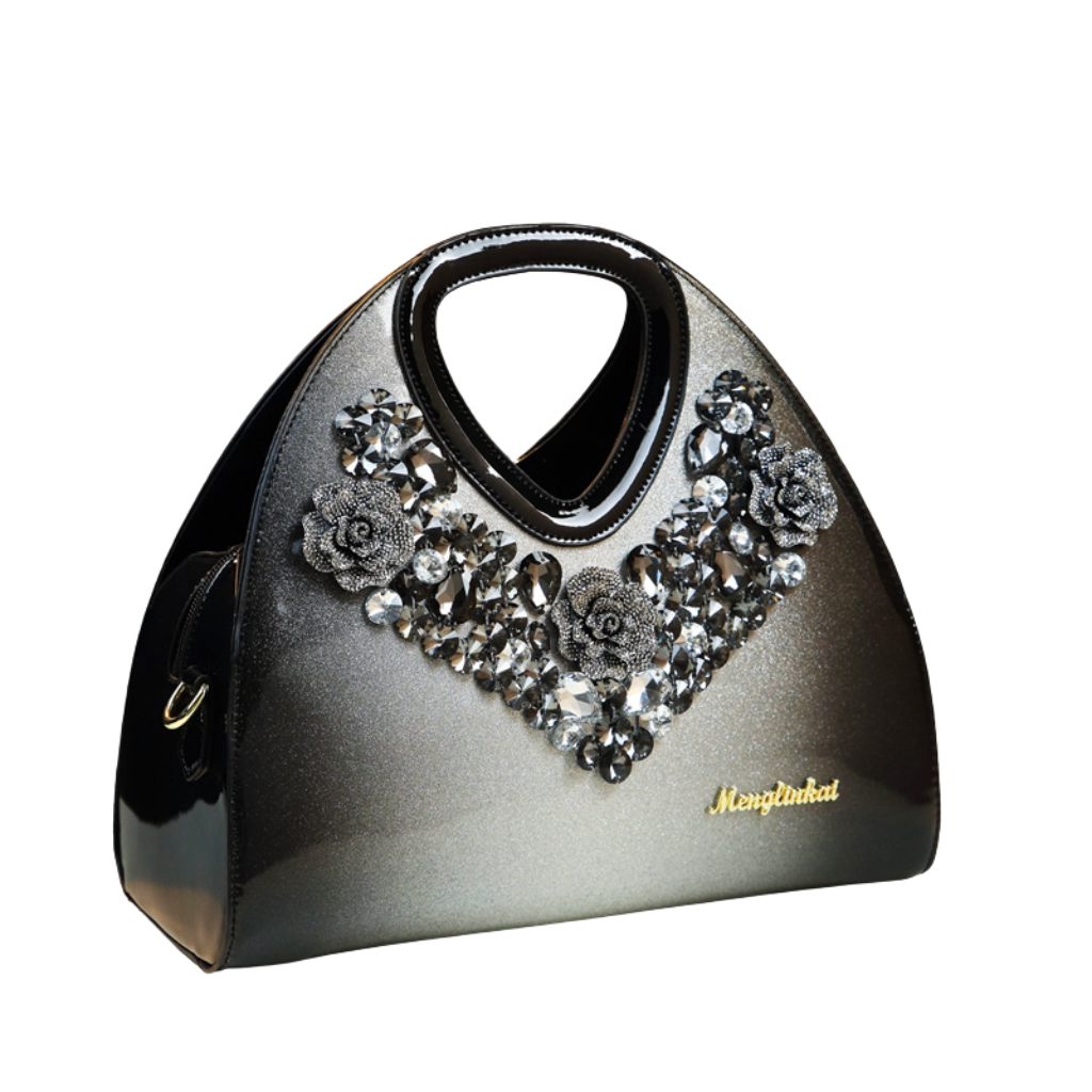 Elix - Sac vernis avec V de cristaux