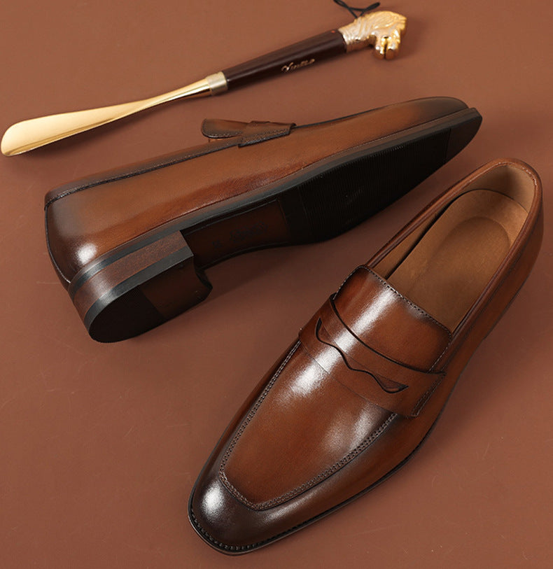Fortin Mocassin penny loafer patiné cognac