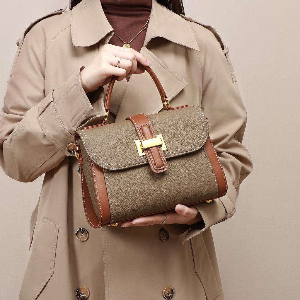 Aura grise - Sac à main de luxe léger à une épaule