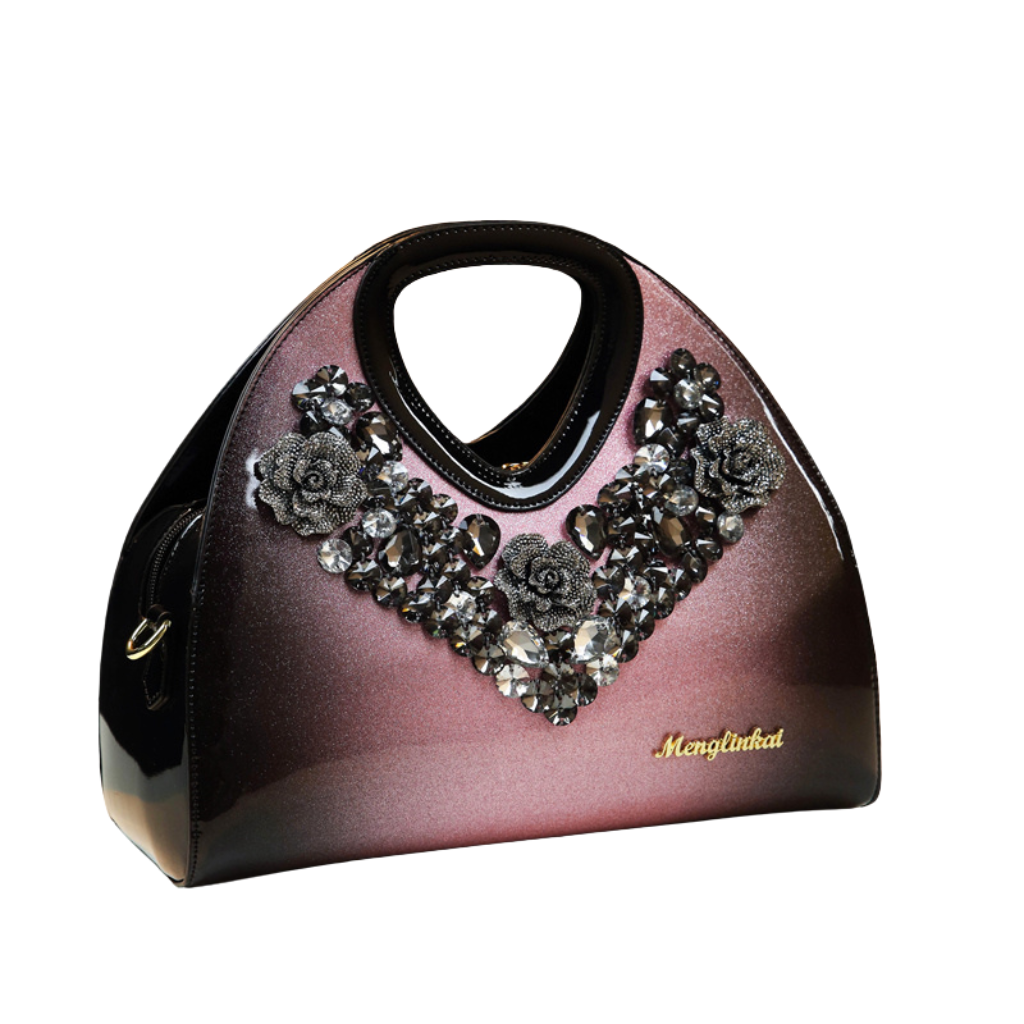 Elix - Sac vernis avec V de cristaux