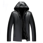 Caldo - Manteau en cuir avec capuche
