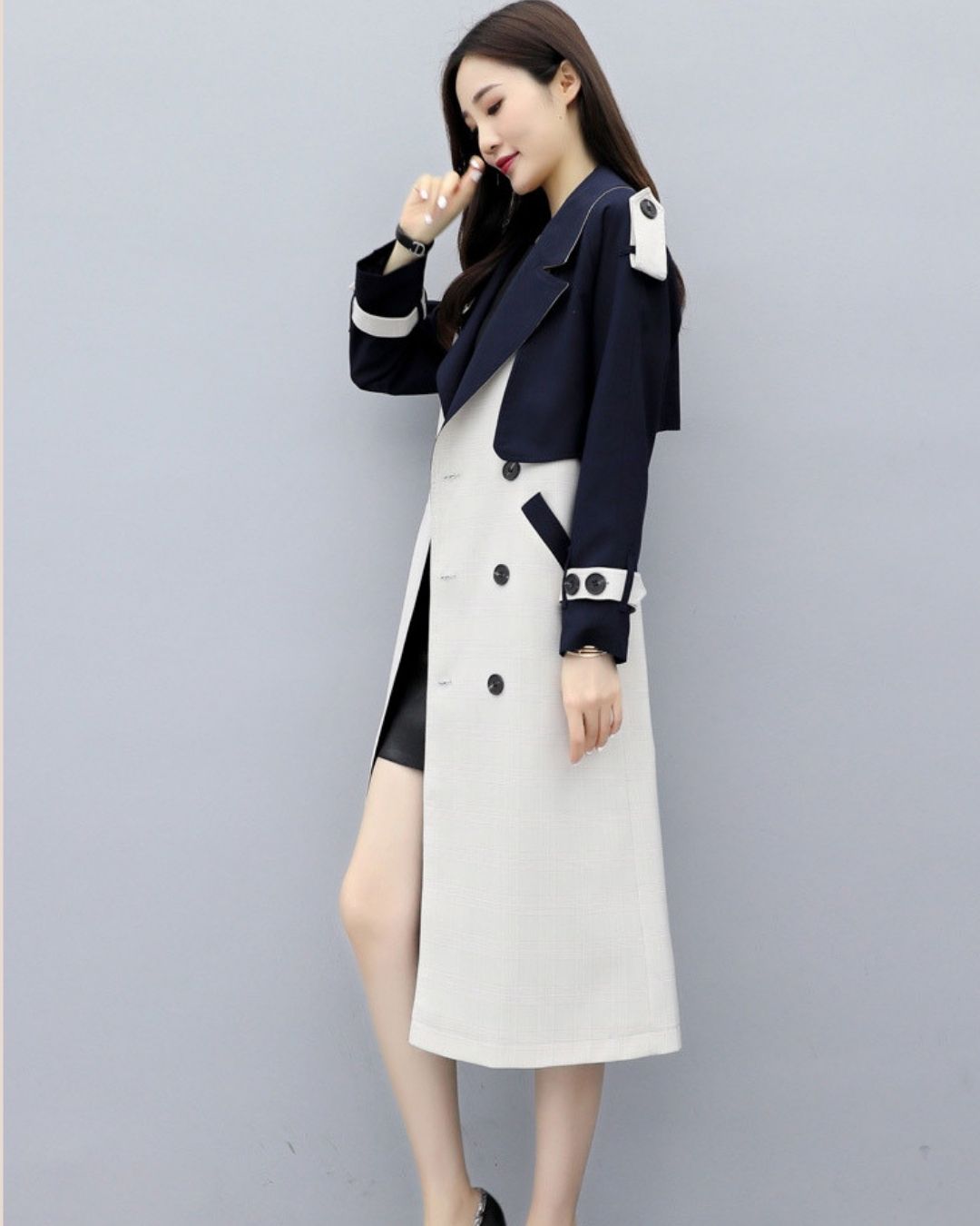 Aurélia - Trench long bicolore