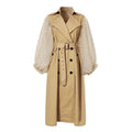 Brise - Trench avec manches bouffantes en tulle brodé à pois