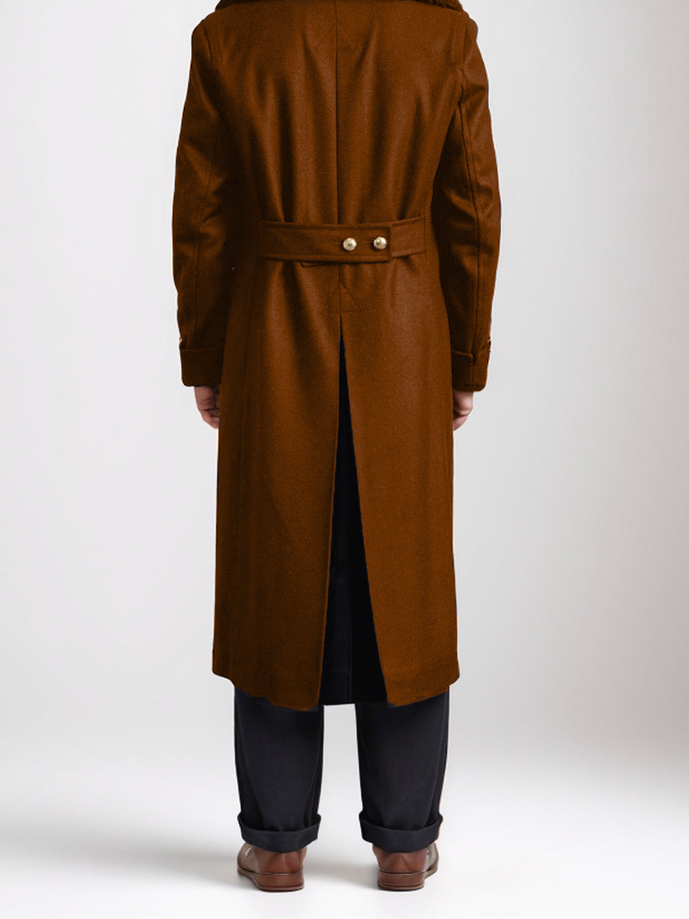 Monarque manteau long avec boutons double rangée