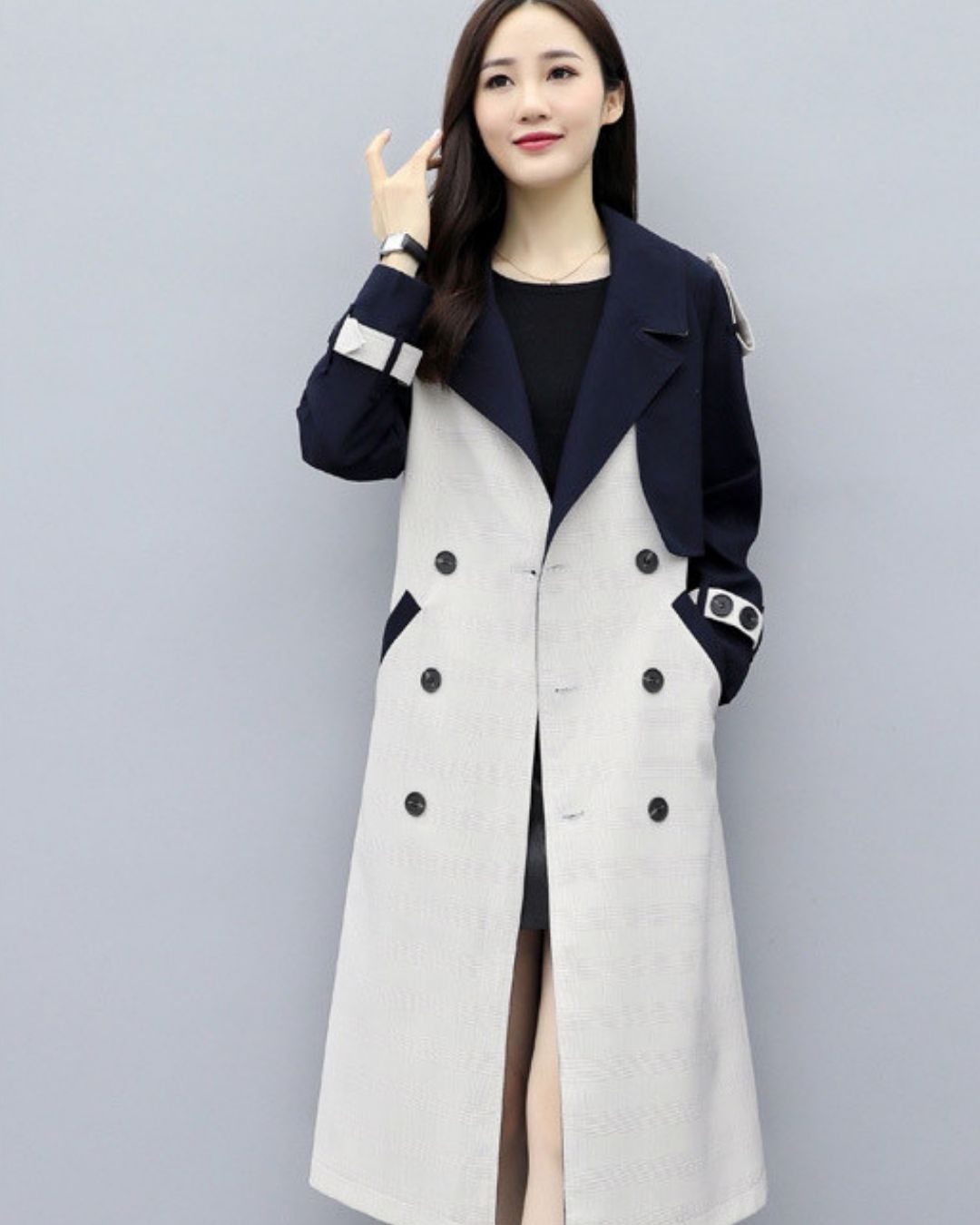 Aurélia - Trench long bicolore