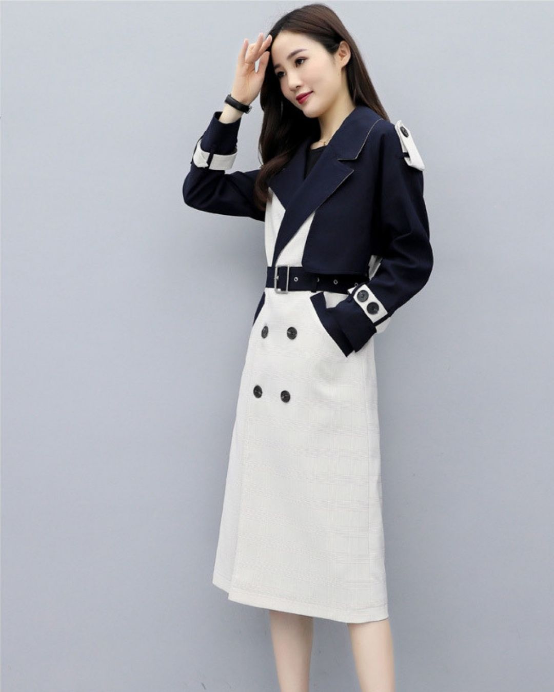 Aurélia - Trench long bicolore