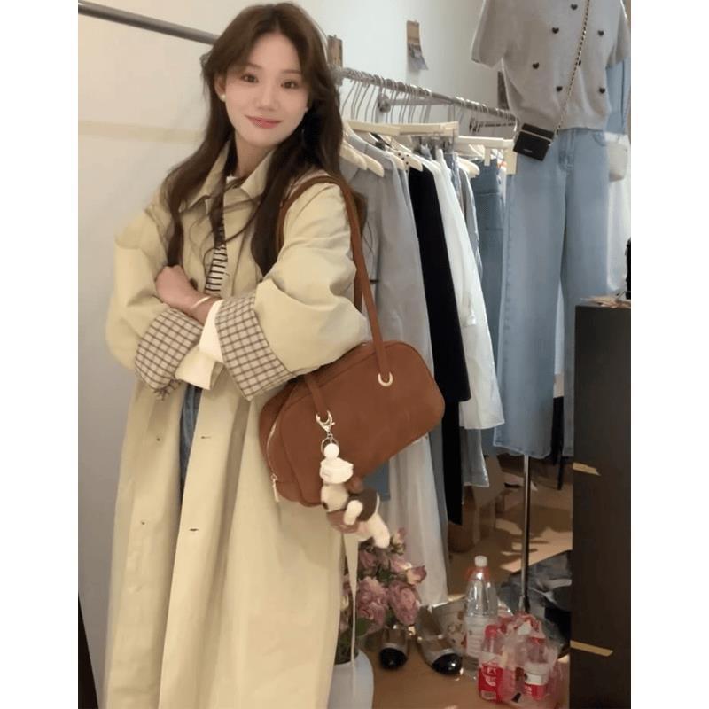 Lise - Trench avec doublure à carreau apparente