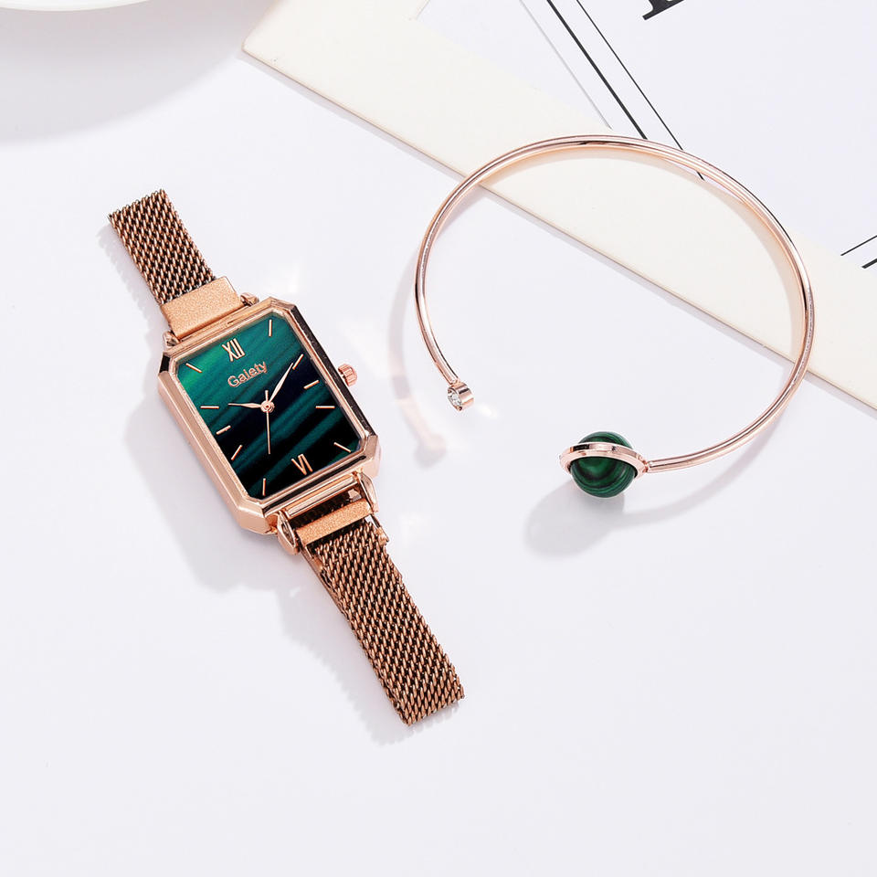 Aurora - Montre en acier et son bracelet en alliage souple