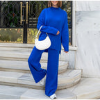 Serella - ensemble pull col roulé en maille effet cachemire