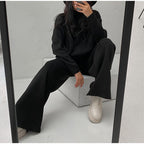 Serella - ensemble pull col roulé en maille effet cachemire