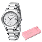 Sunkta Montre féminine deux‑tons acier et or rose