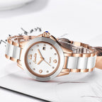 Sunkta Montre féminine deux‑tons acier et or rose