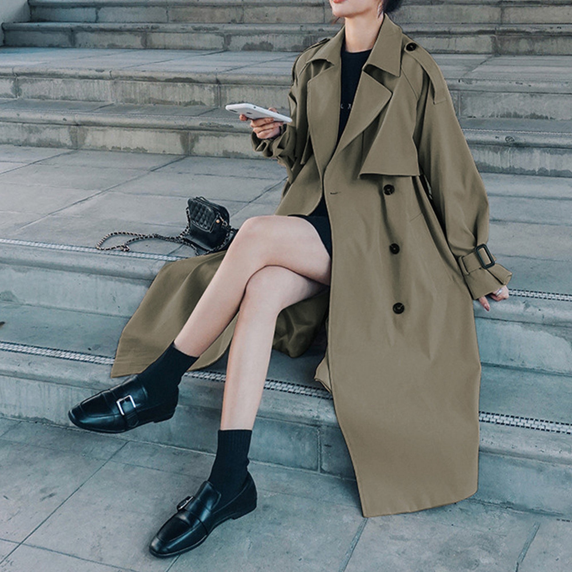 Timeless - Trench style britannique manches bouffantes