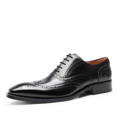 Luciano - Chaussures de ville en cuir avec bout poitu