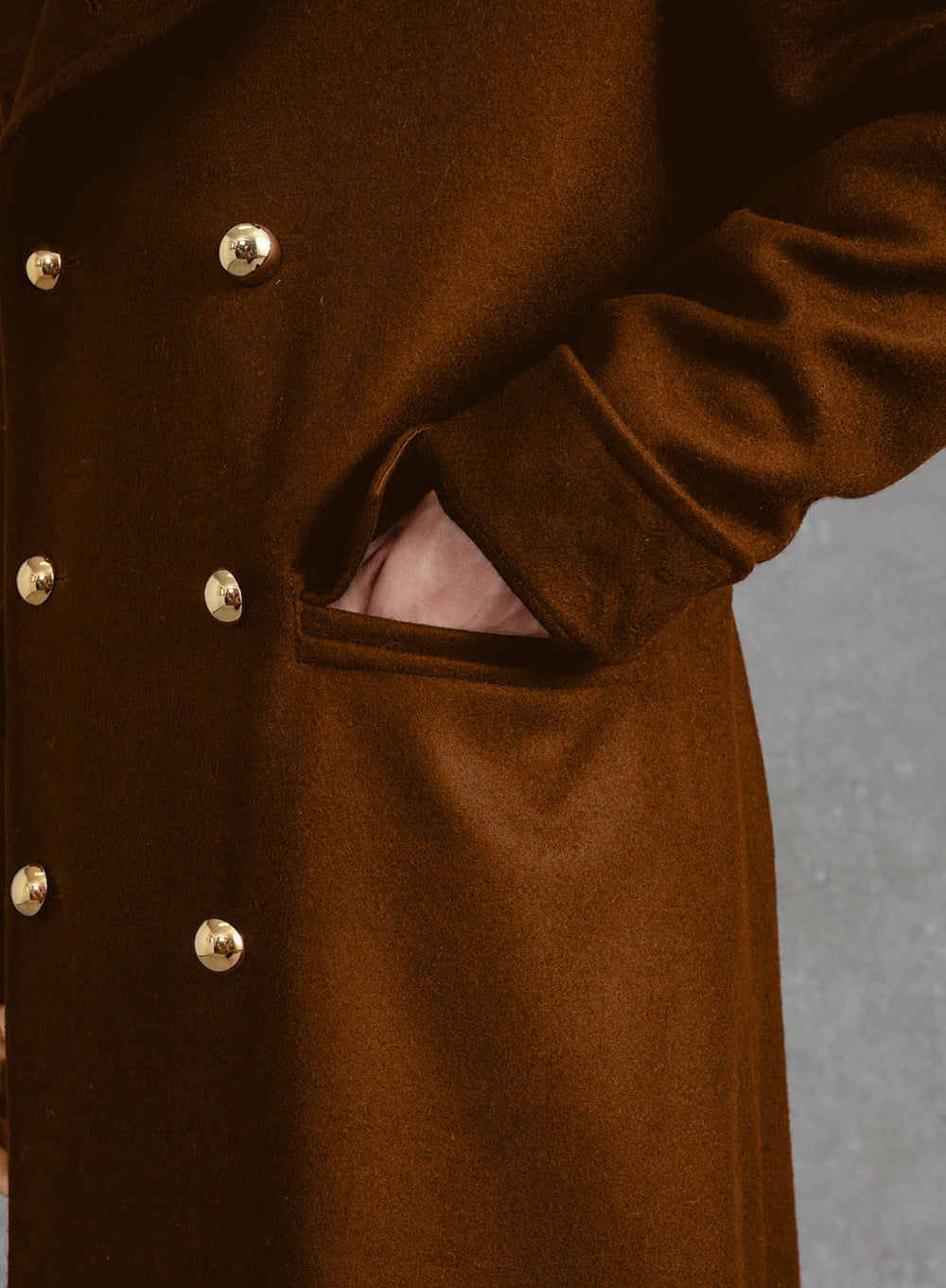 Monarque manteau long avec boutons double rangée