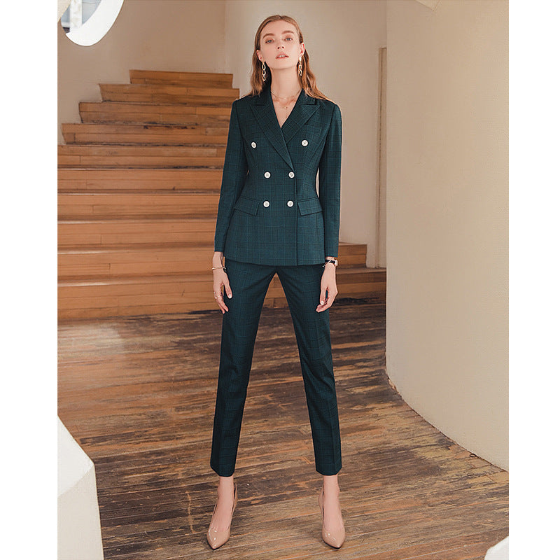 Summit - Tailleur double boutonnage motif Prince-de-galles