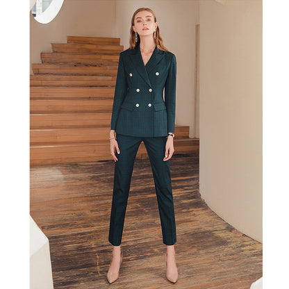 Summit - Tailleur double boutonnage motif Prince-de-galles