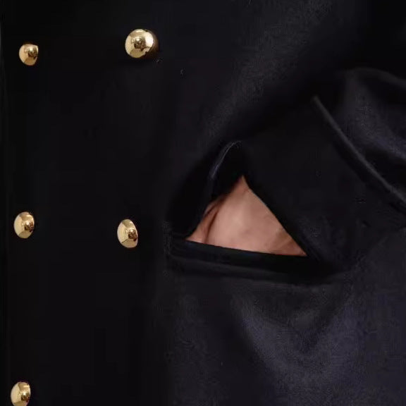 Monarque manteau long avec boutons double rangée