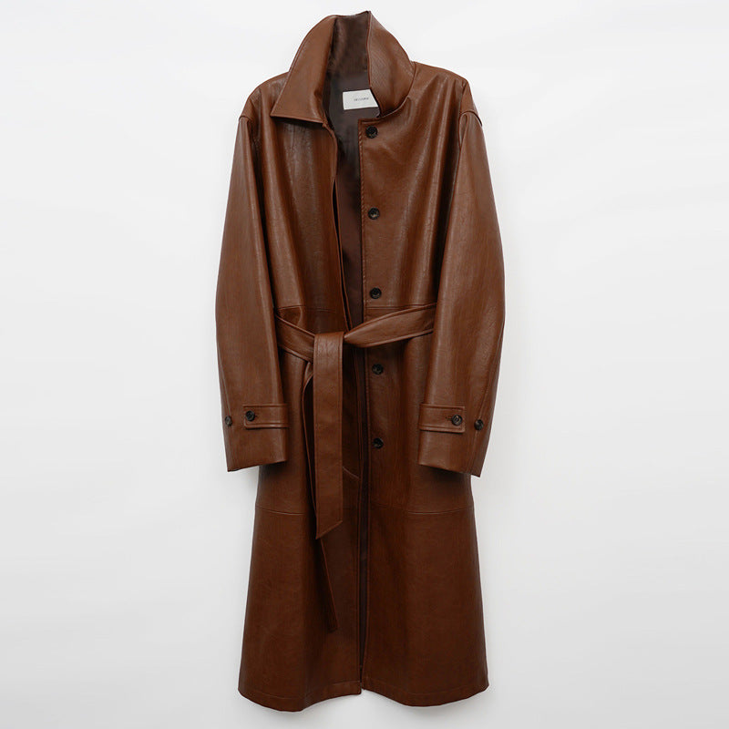 Auburn - Trench longiligne en Cuir