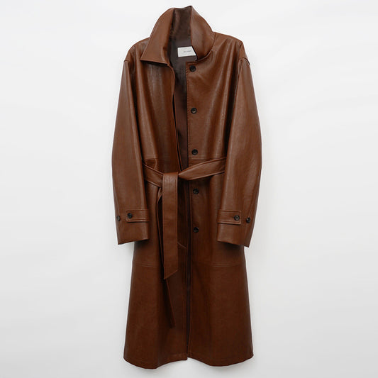 Auburn - Trench longiligne en Cuir