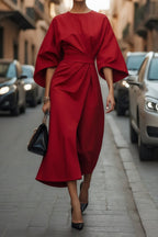 Siena Robe taille haute couleur unie